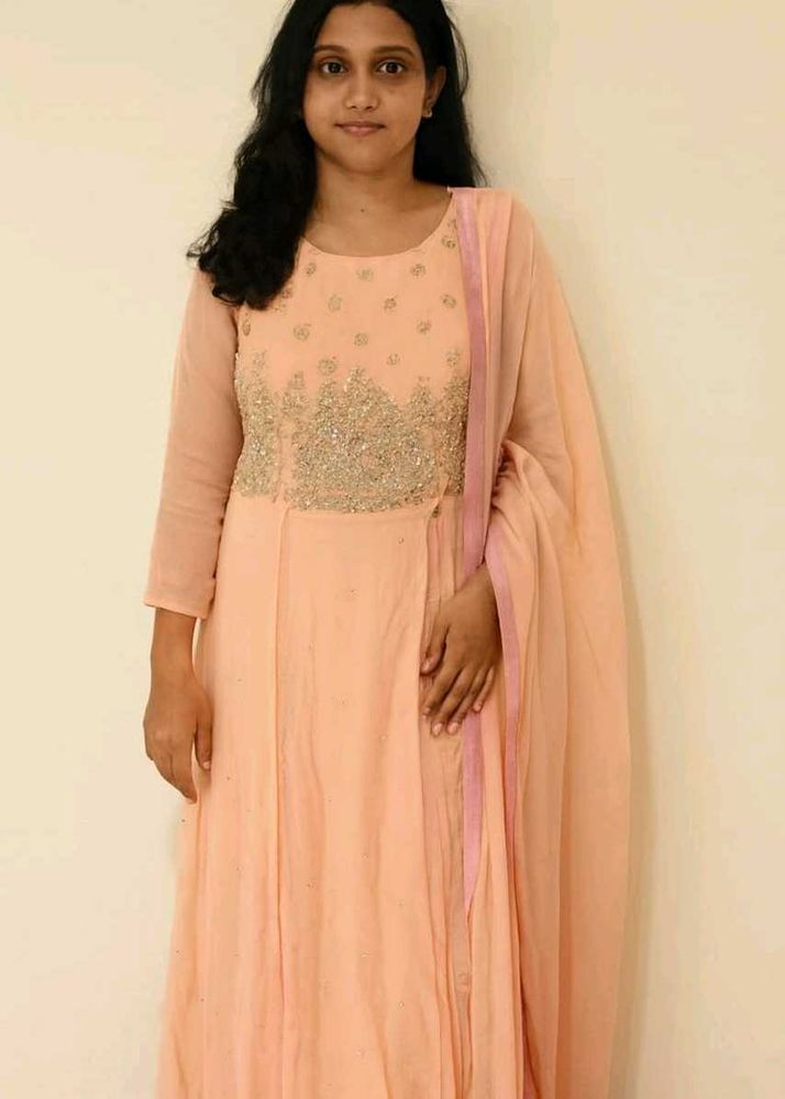 Elegant Peach Kurta Set