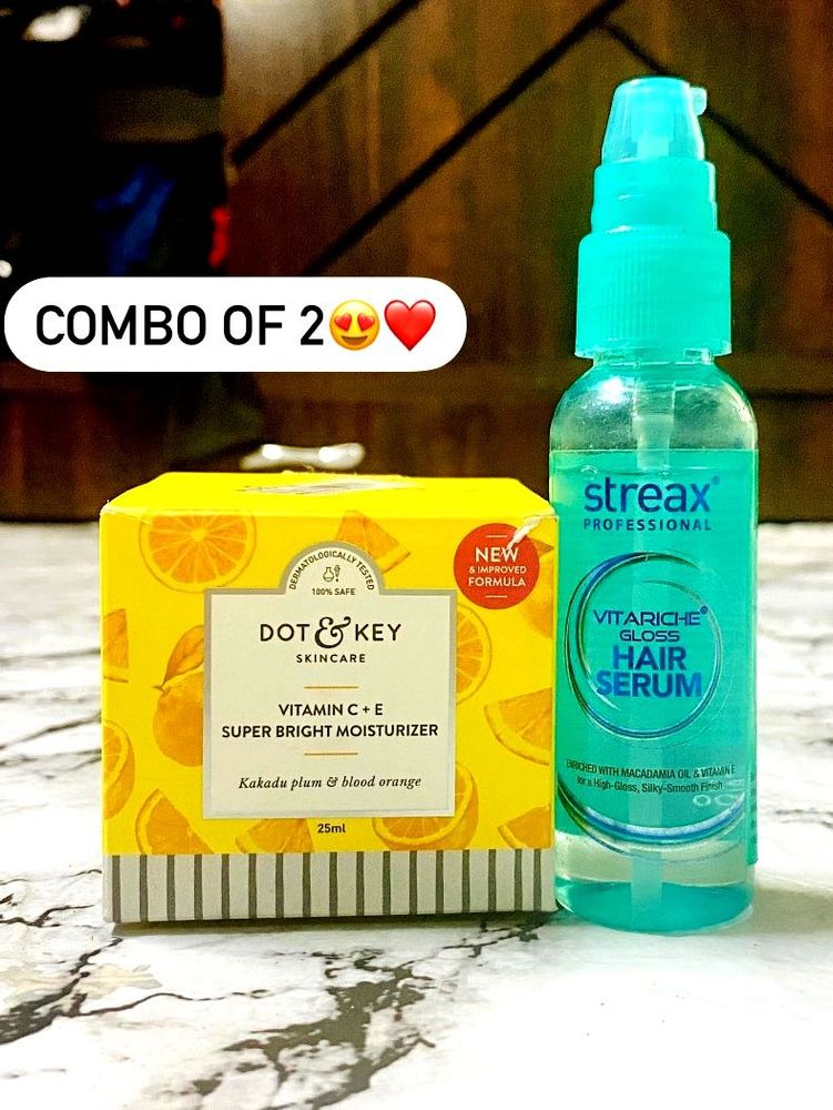 Combo Of 2 Dot &amp; Key Mosturizer + Serum