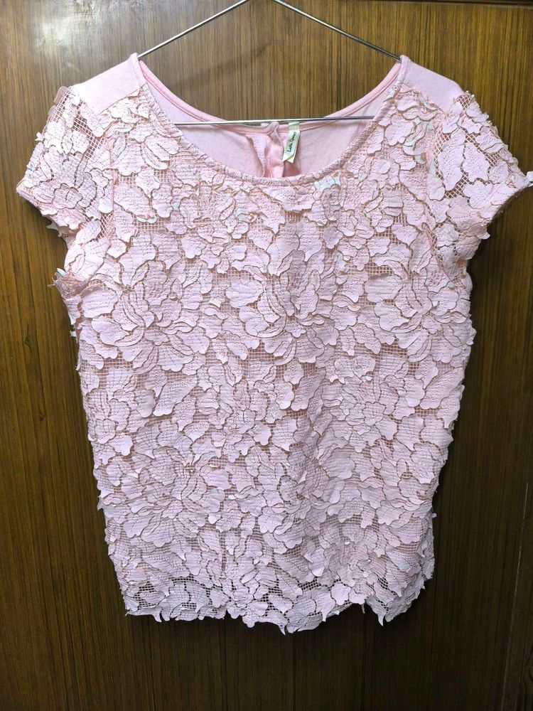 Pink Lace Top