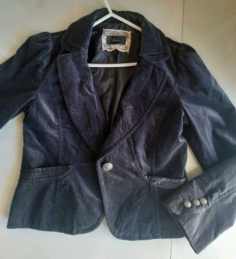 Pinteresty Vintage Blazer Outer Wear For Women