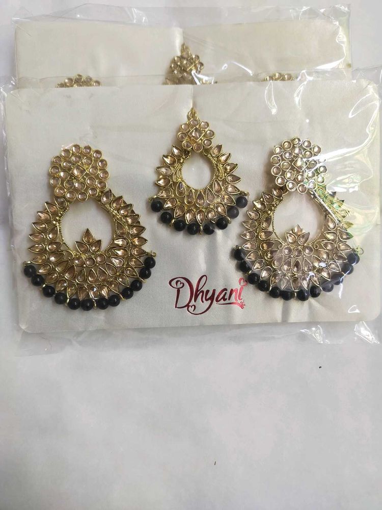 Dhyani Earring With Maang Tikka