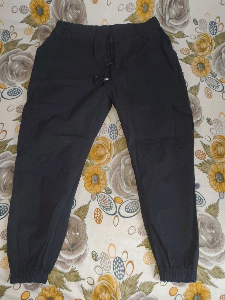 Black Cargo Joggers