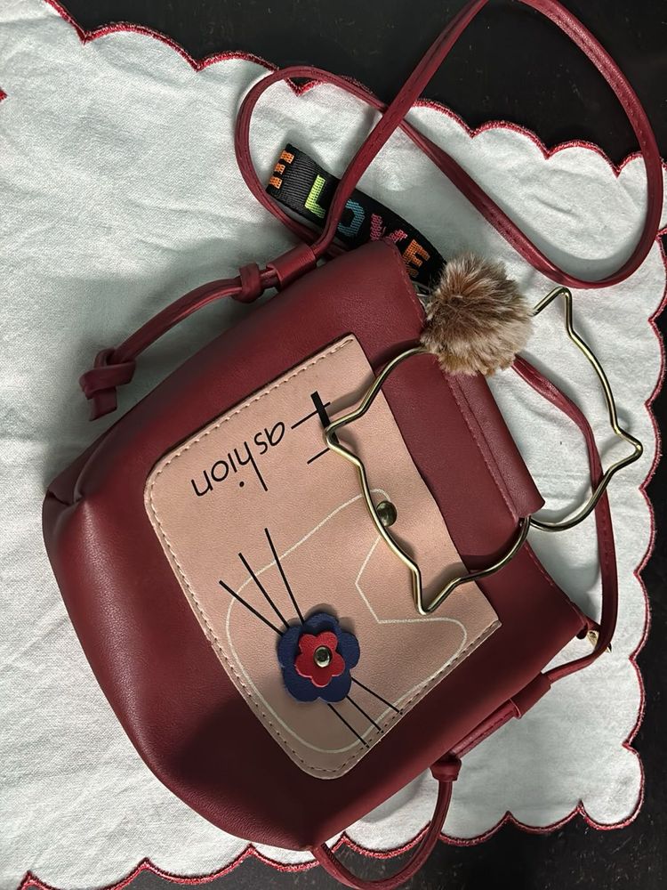 Burgundy Sling Bag