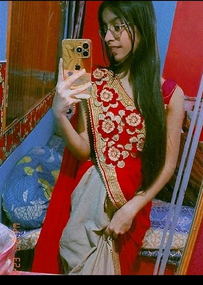 Red Saree ♥️😍 Ready To Wear Sare