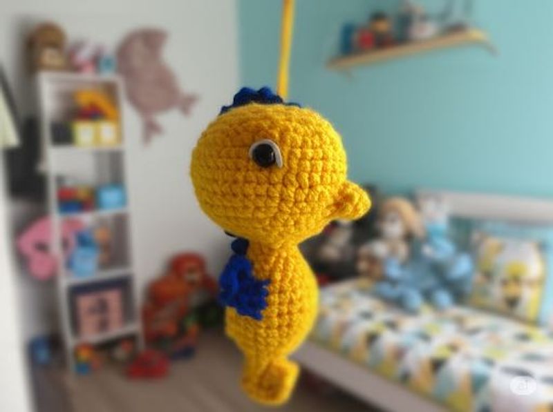 Seahorse Bag Charm / Key Chain Handmade