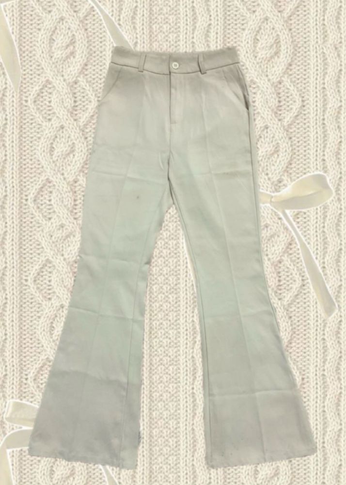 Flared Beige Pants