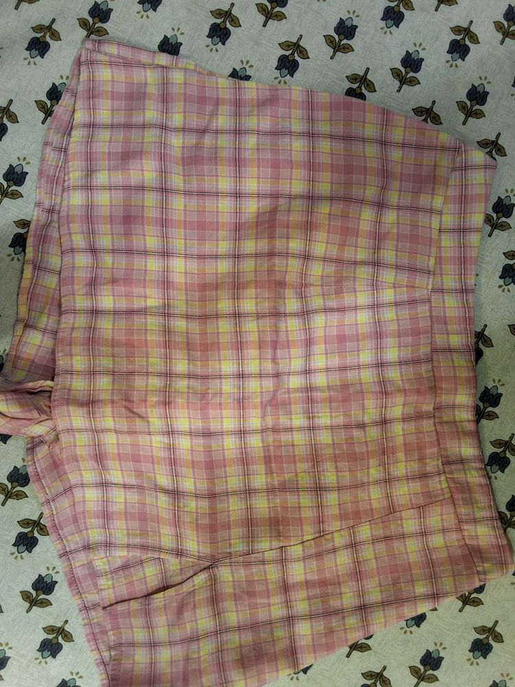 Pink Plaid Skorts