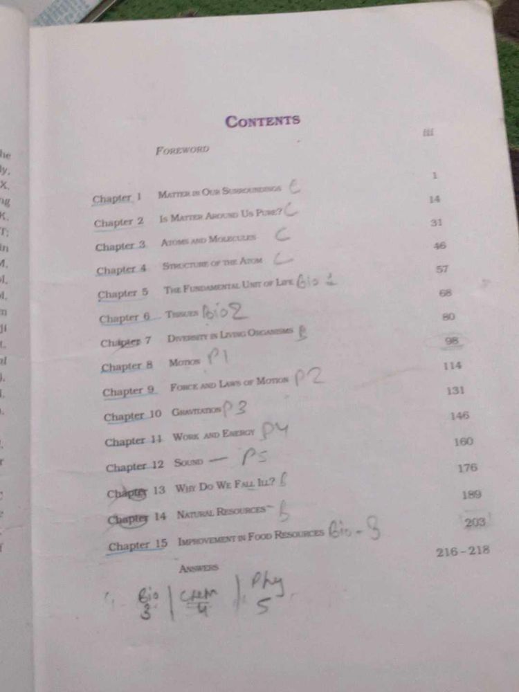 class 9 science book