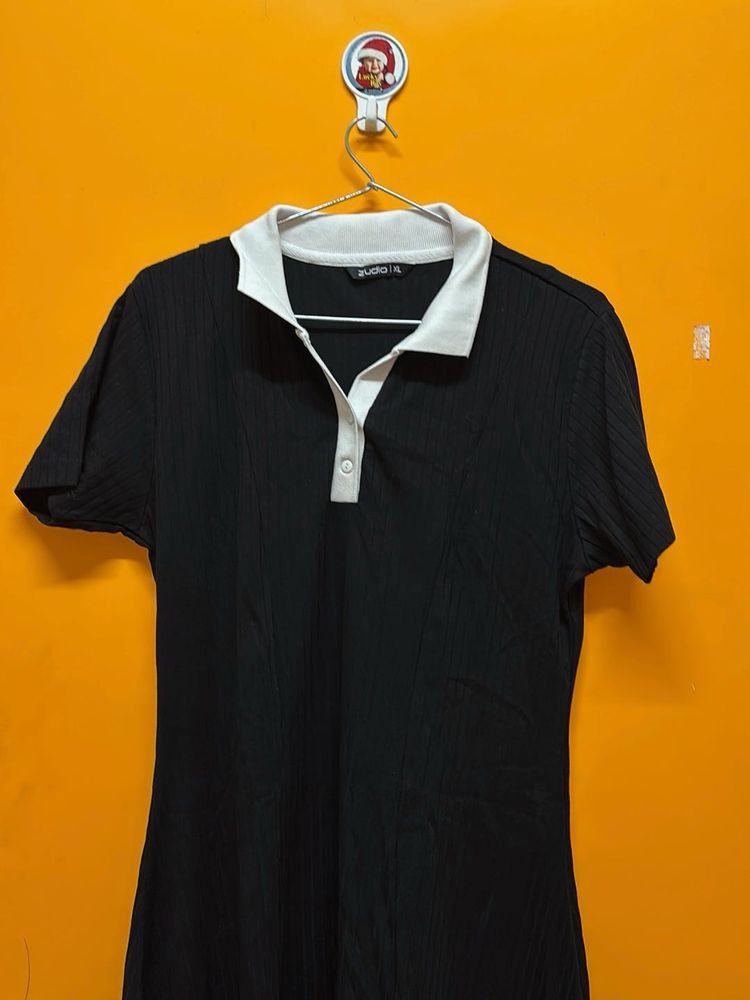 Black &amp; White Polo Dress