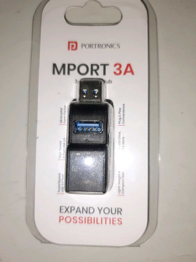 Portronics Mport 3A USB Hub (3-in-1)