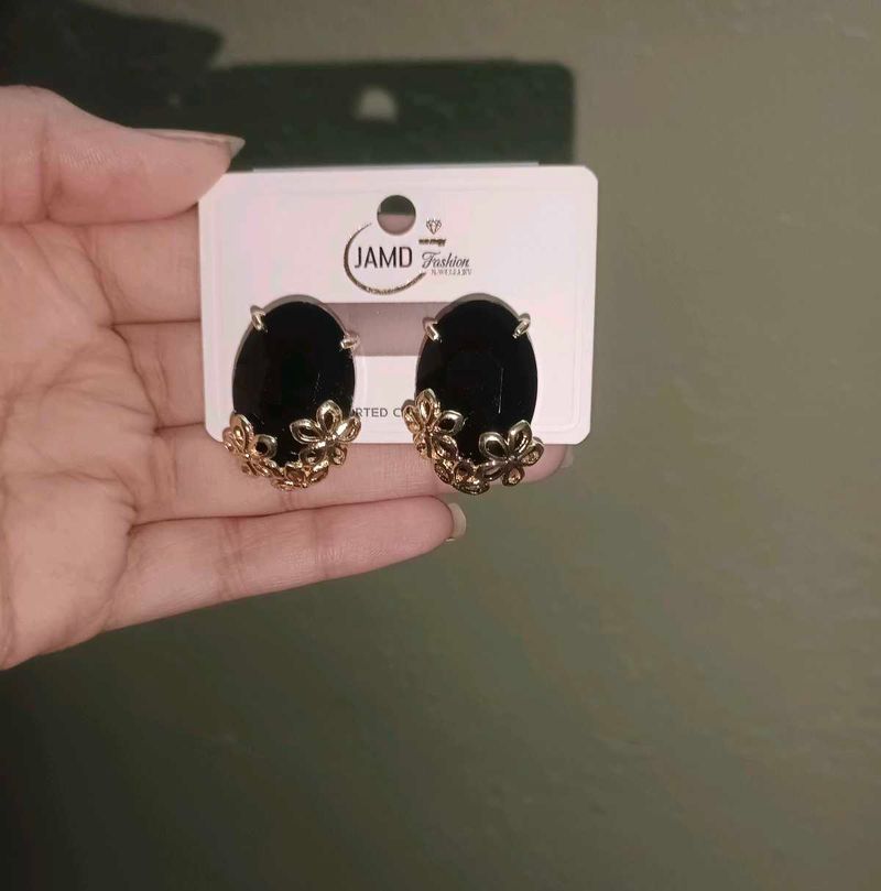 Black &amp; Gold Earrings