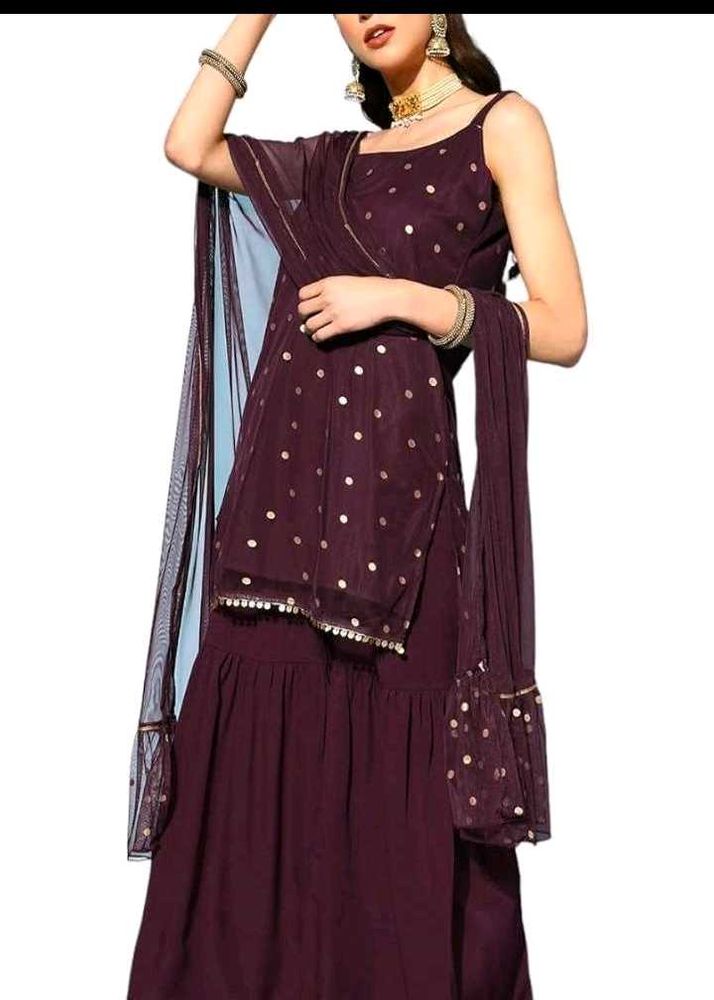 Partywear Sharara + Front skit Kurtis Combo