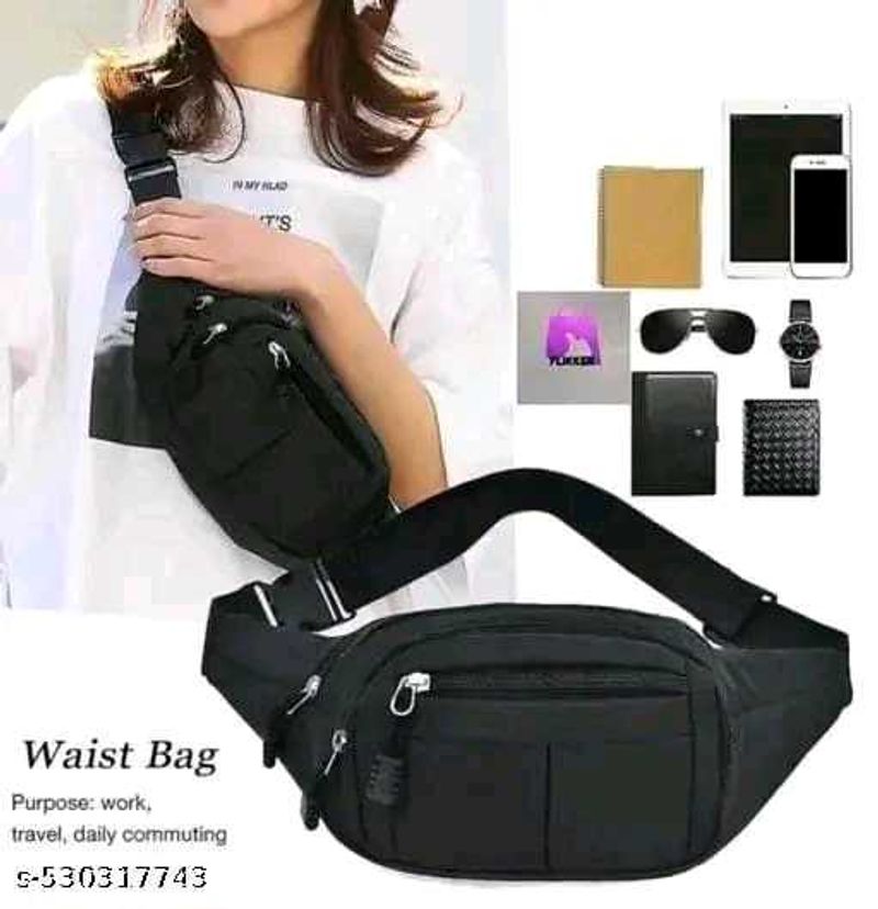 Black Waist Bag/Fanny Pack