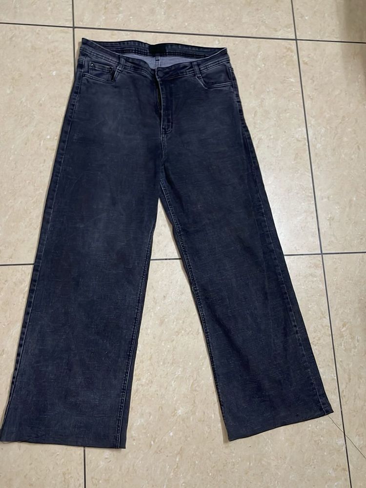 Charcoal Jean Wide Leg