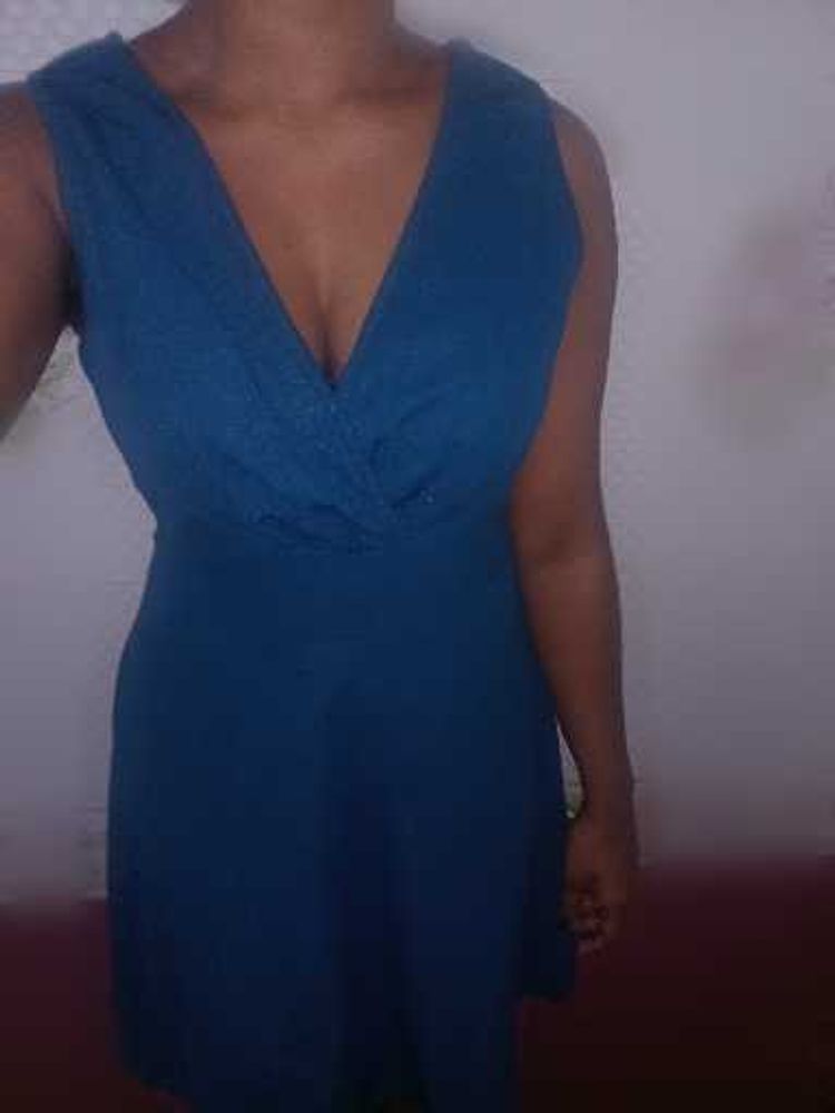 Deep neck  mini Dress