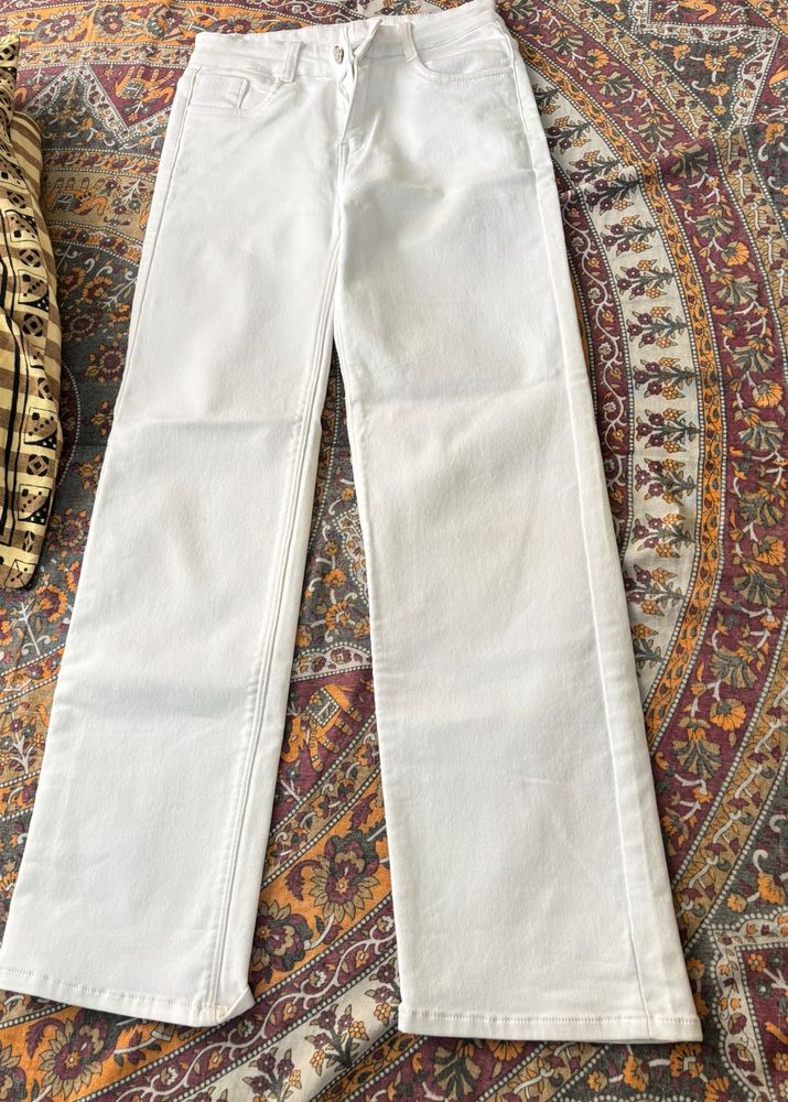 Straight White Jeans