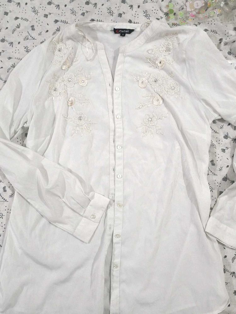 Embroidery White Shirt