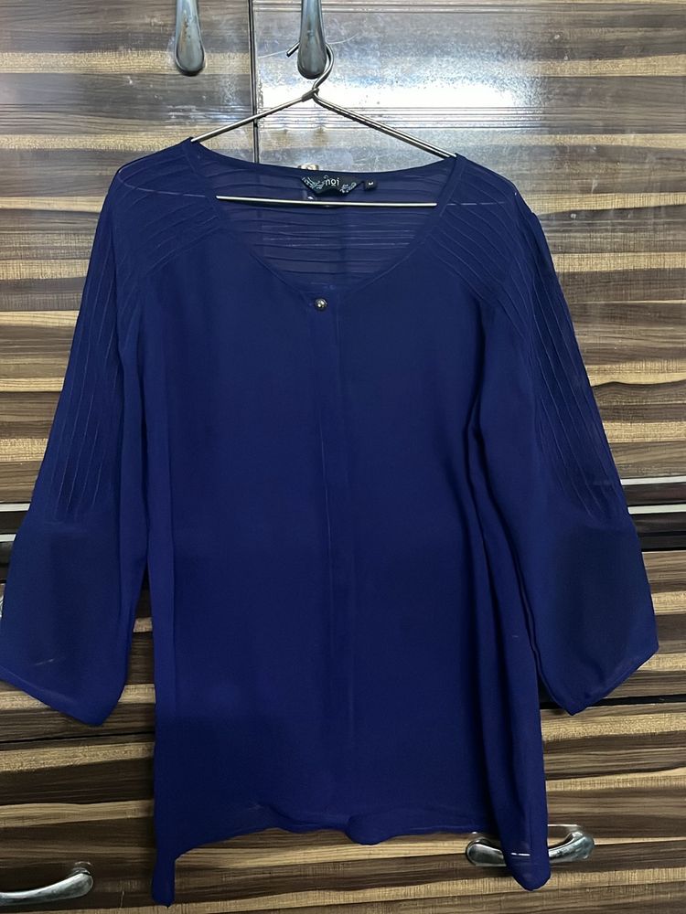 Noi Purple Shirt -sheer