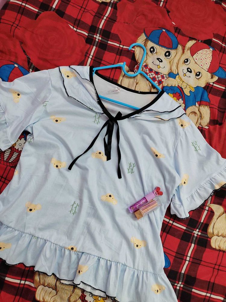 Cute Night Suit Top For Women