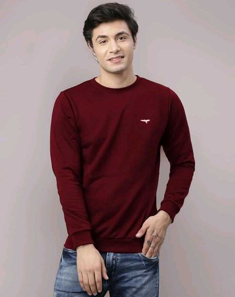 Maroon Crew Neck Sweatshirt, M Size