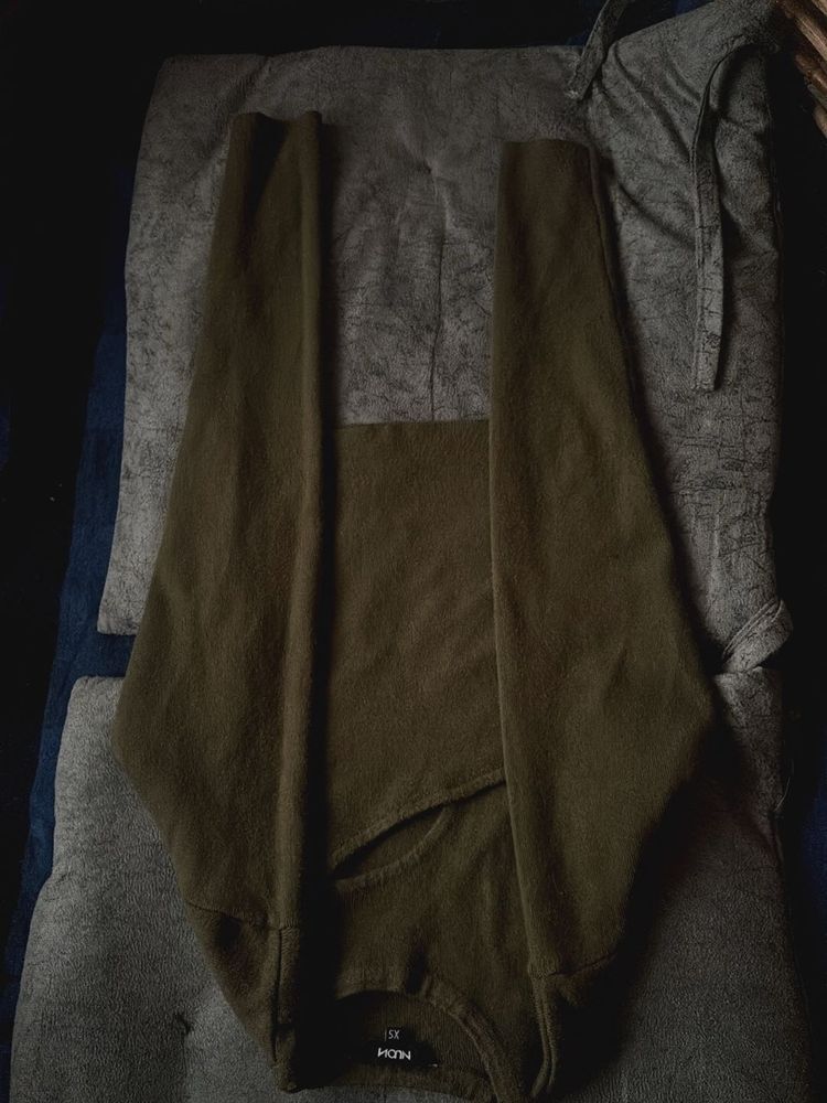 Olive Green Long Sleeve Top