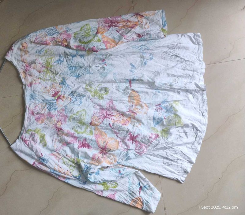 XXLsize White Color Stylish Fancy Top