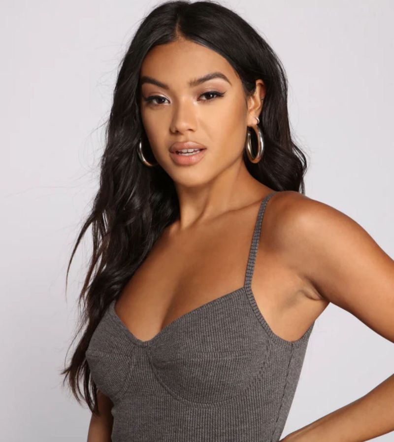 Ribbed Cami Bodycon top