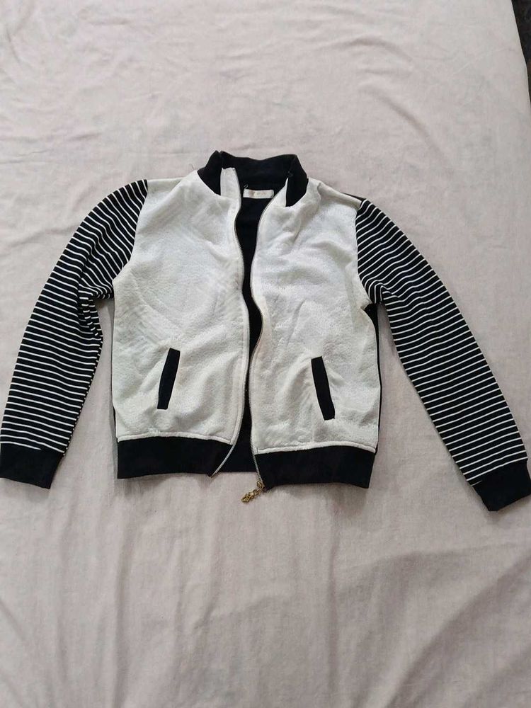 Striped Sleeve Jacket