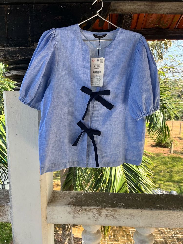 Zara Blue Top