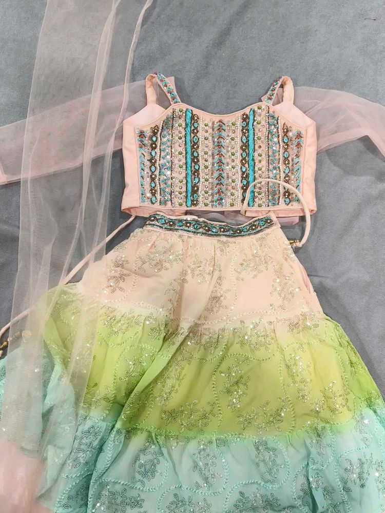 Girls' Ethnic Lehenga Choli Set