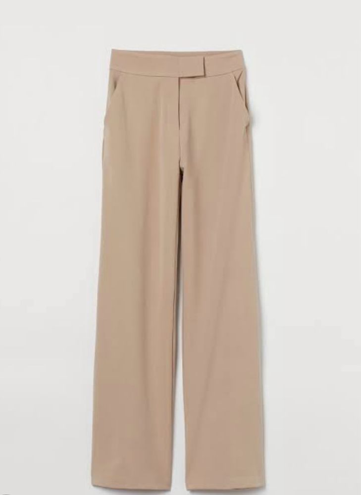 H&amp;M Beige Wide Leg Trousers