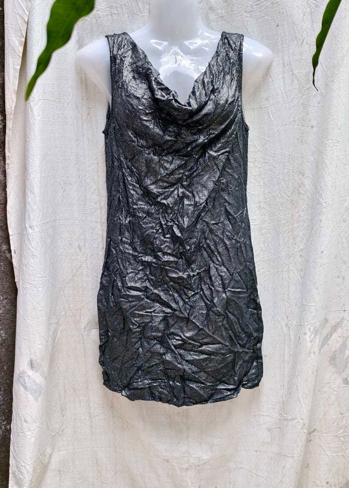 I. CUTE SPARKLY MINI COWL NECK