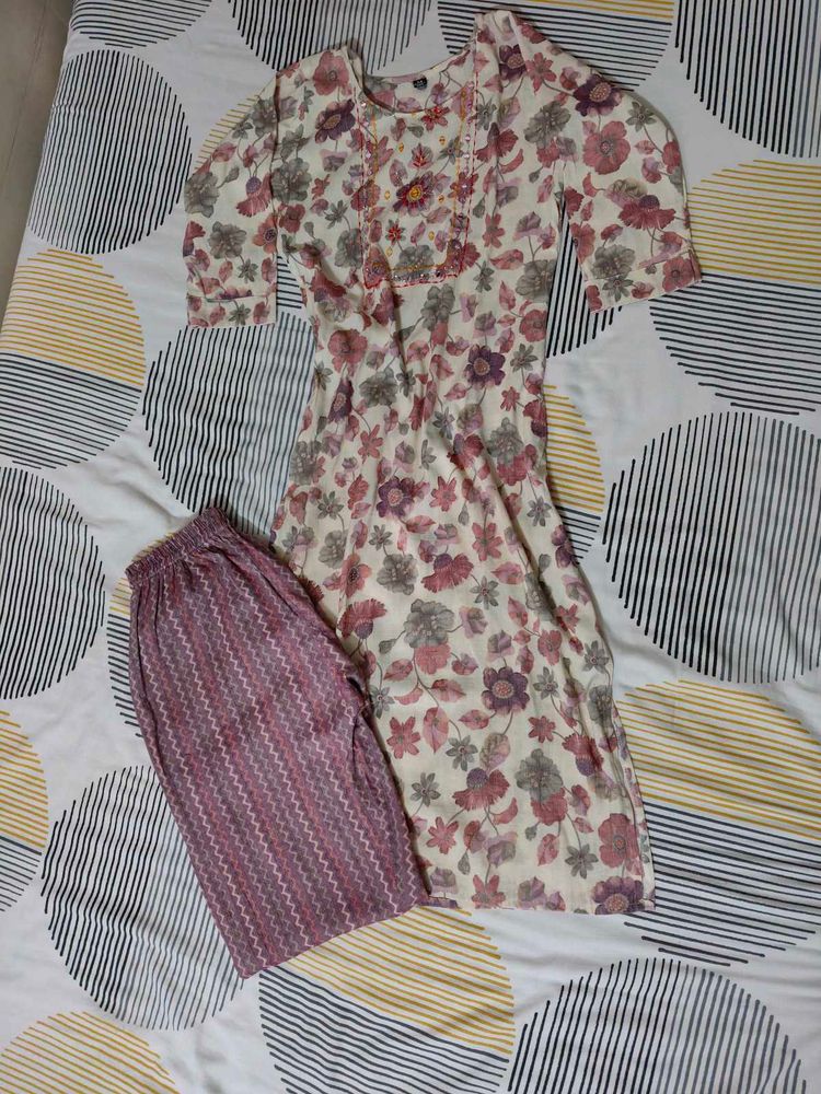 Floral Kurta Pant Set