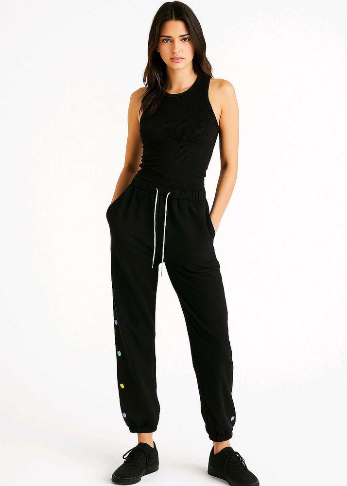 URBANIC BLACK BAGGY KOREAN JOGGERS