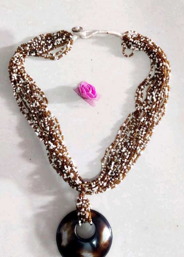 Beaded Pendant Necklace