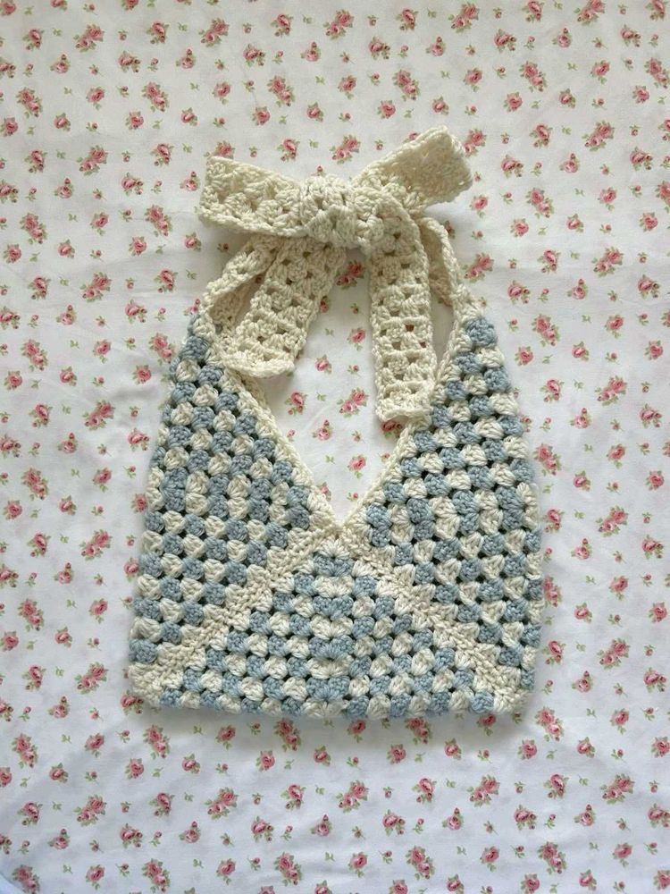 Handmade Crochet Granny Square Bag