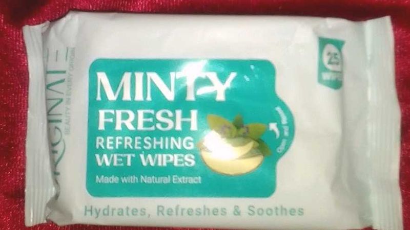 Minty Fresh Refreshing Wet Wipes