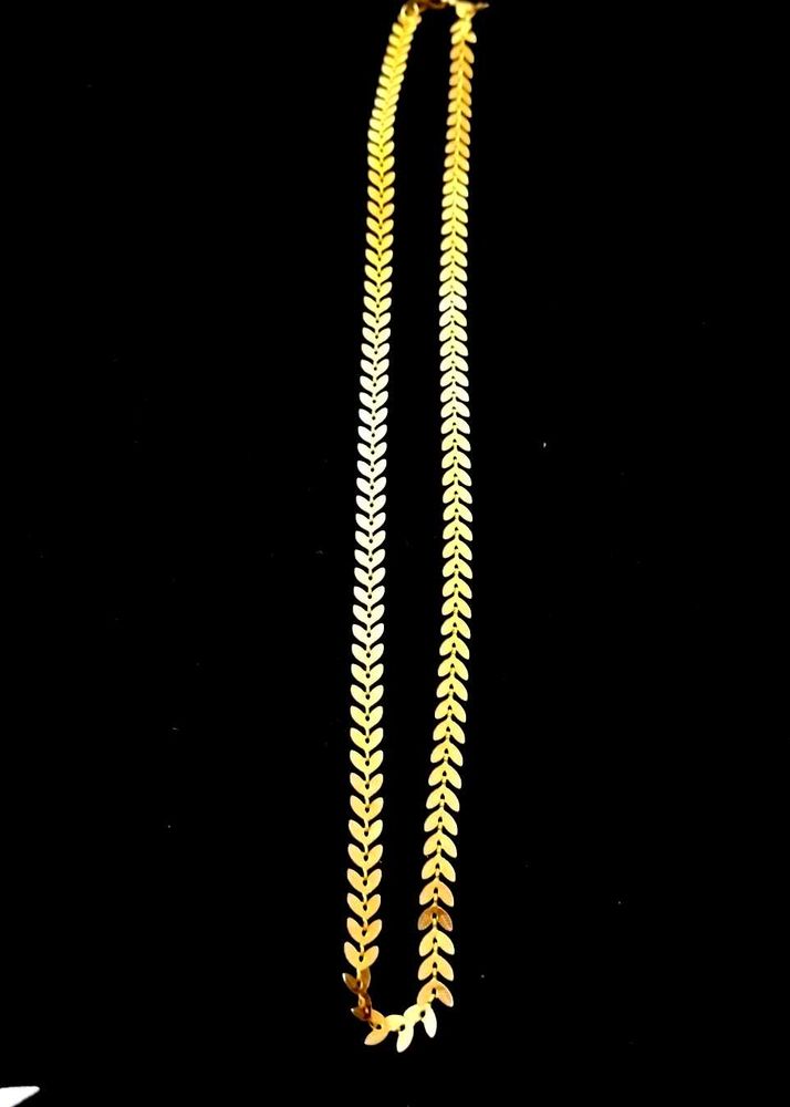 Gold Leaf Chain Necklace