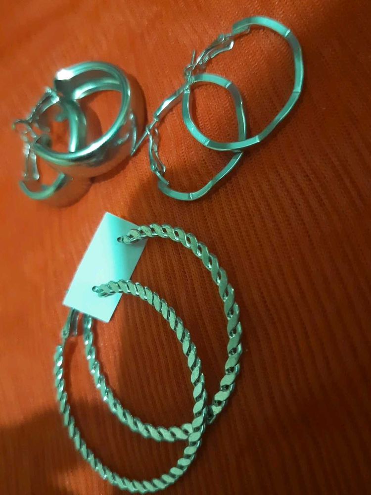 Earrings - Silver Tone
