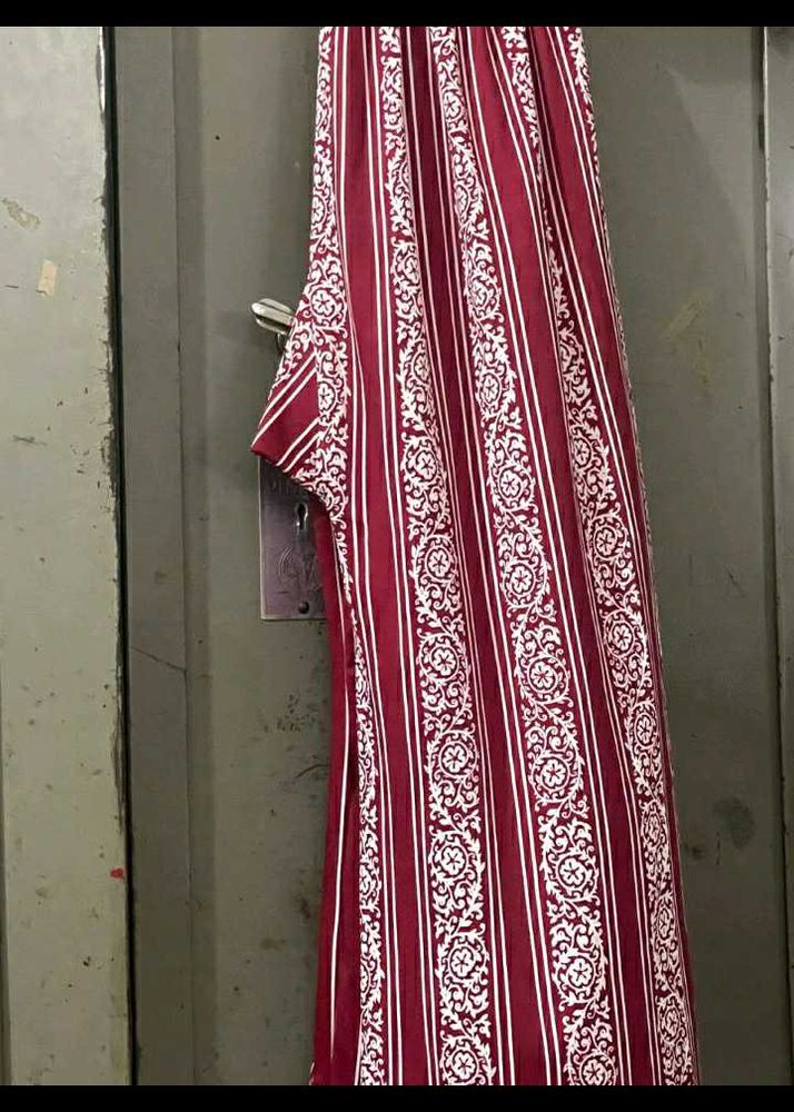 Elegant Maroon &amp; White plazo