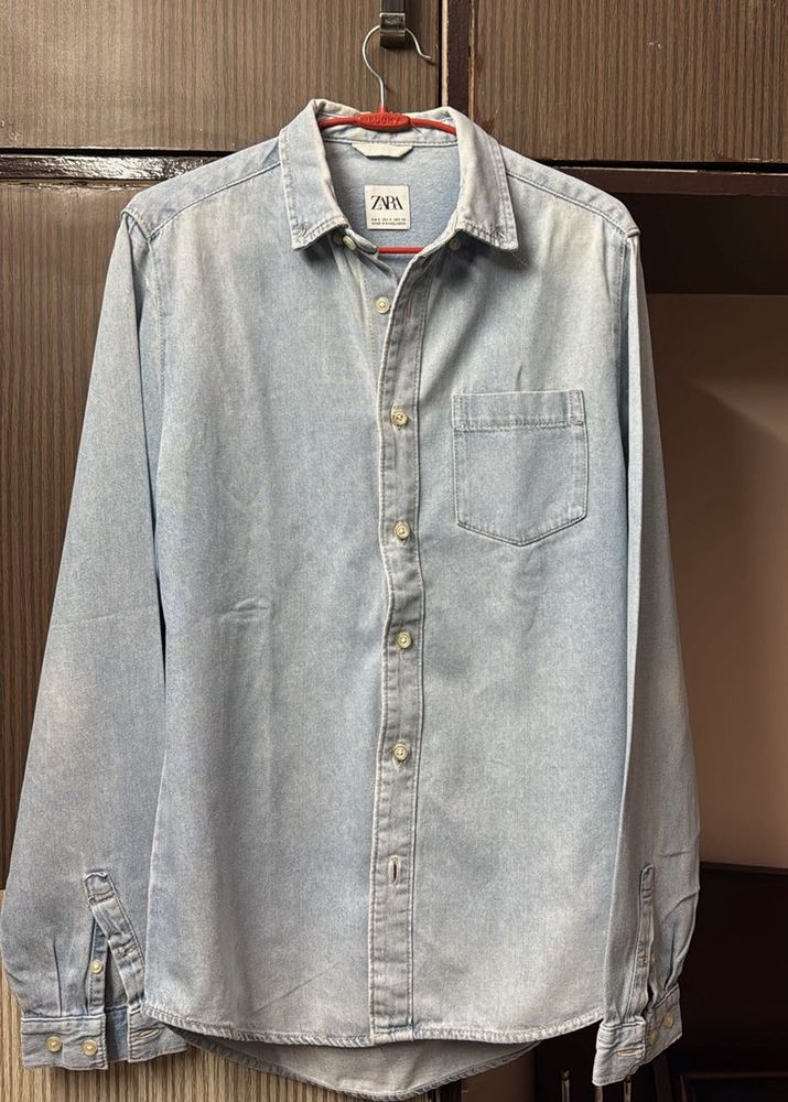 Zara Denim Shirt - Light Wash