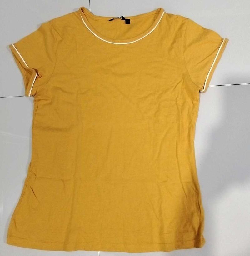 Mustard Yellow Zudio T-Shirt - Casual &amp; Comfy