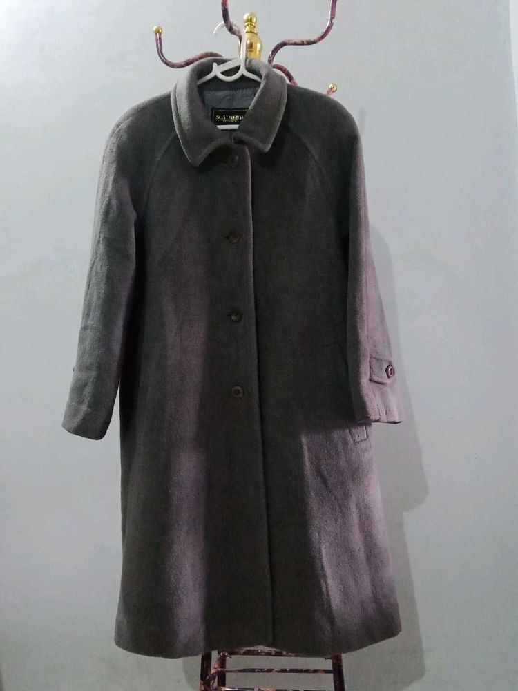 A line mauve overcoat