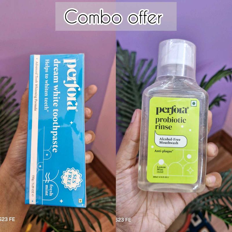 Perfora Dream White Toothpaste &amp; Mouthwash Combo