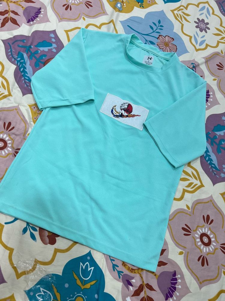 Light Blue Graphic T-Shirt