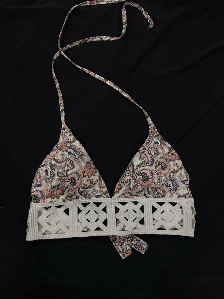 H&amp;M Indie Print Bikini Top