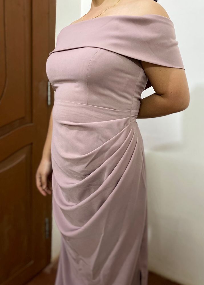 Elegant Off-Shoulder Slid dress