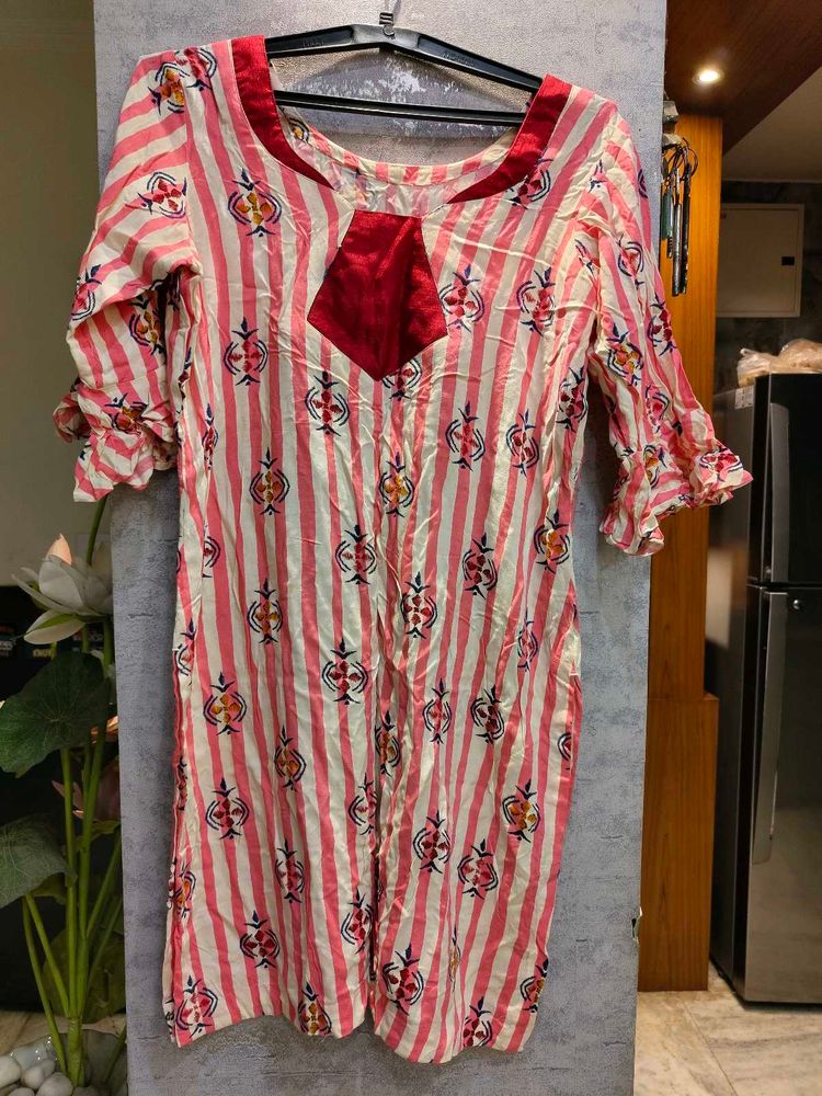 Striped Ethnic Kurta Dress