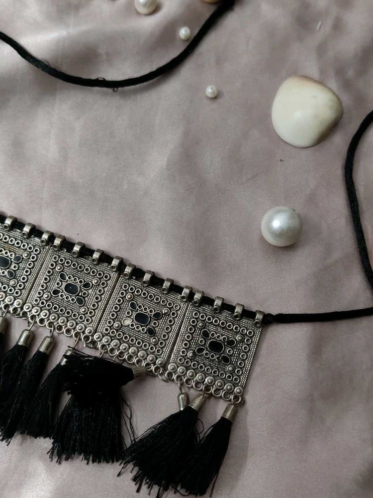 Black Tassel Necklace