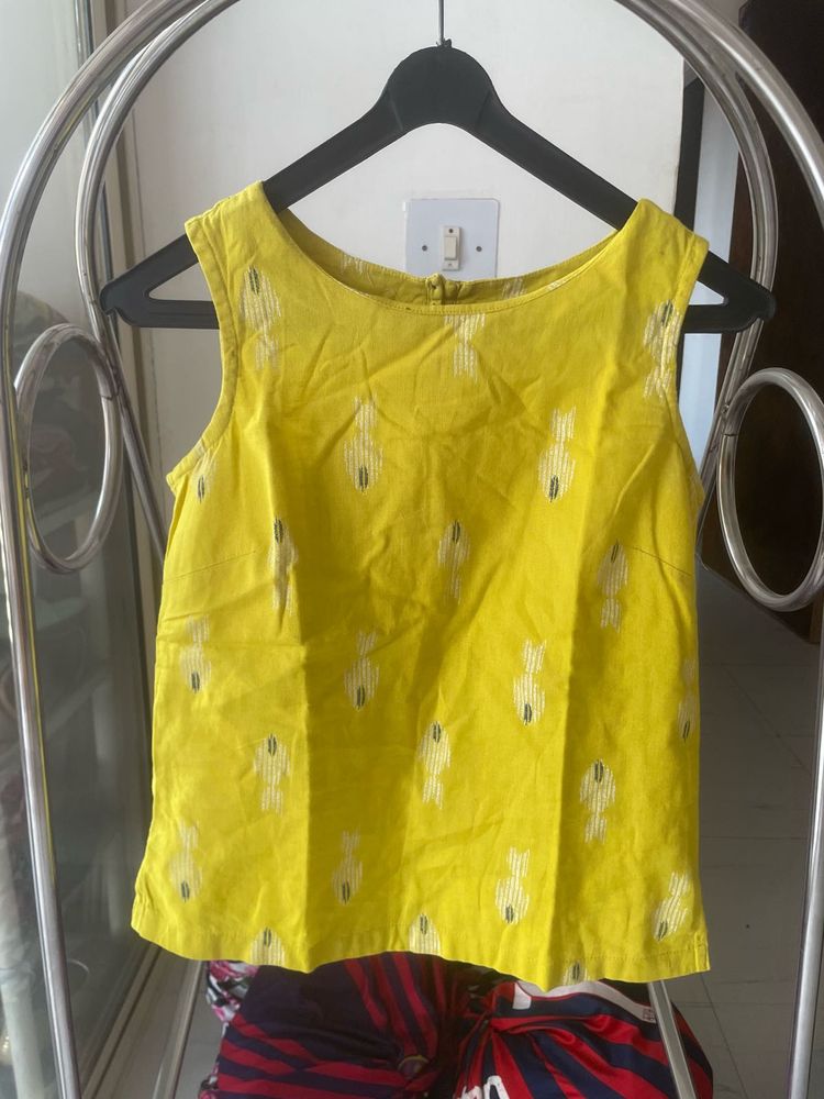 Yellow Sleeveless Top